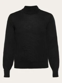 Fine Merino Roll Neck - RWS - Black Jet