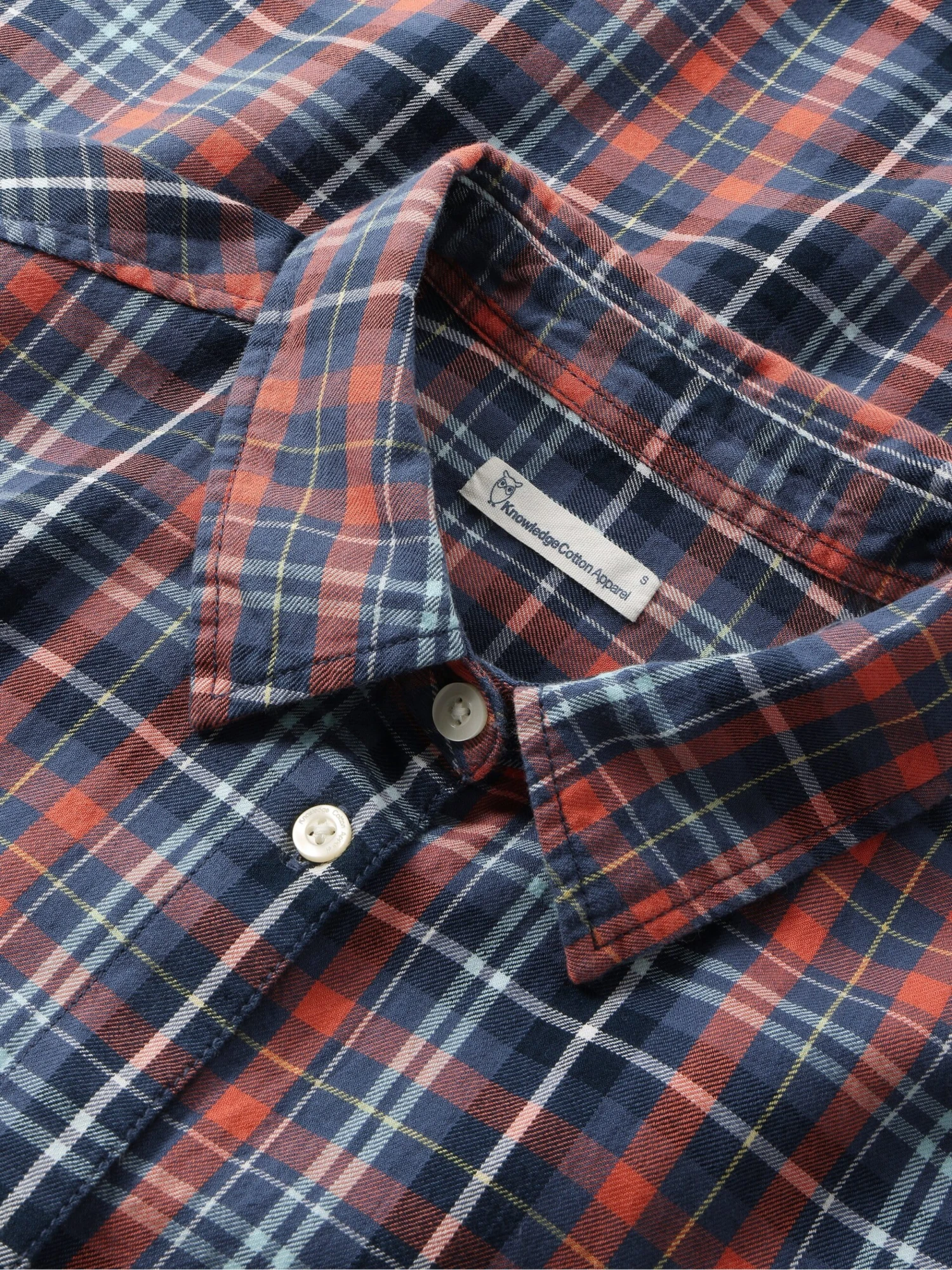 Flannel Boyfriend Fit Checked Shirt - GOTS/Vegan - Blue Check 4 Flannel Boyfriend Fit Checked Shirt - GOTS/Vegan - Blue Check - Image 2