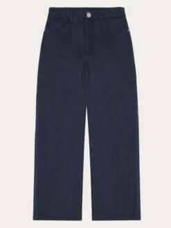 GALE Straight Mid-rise Garment Dyed Twill 5-pocket Pants - GOTS/Vegan - Night Sky