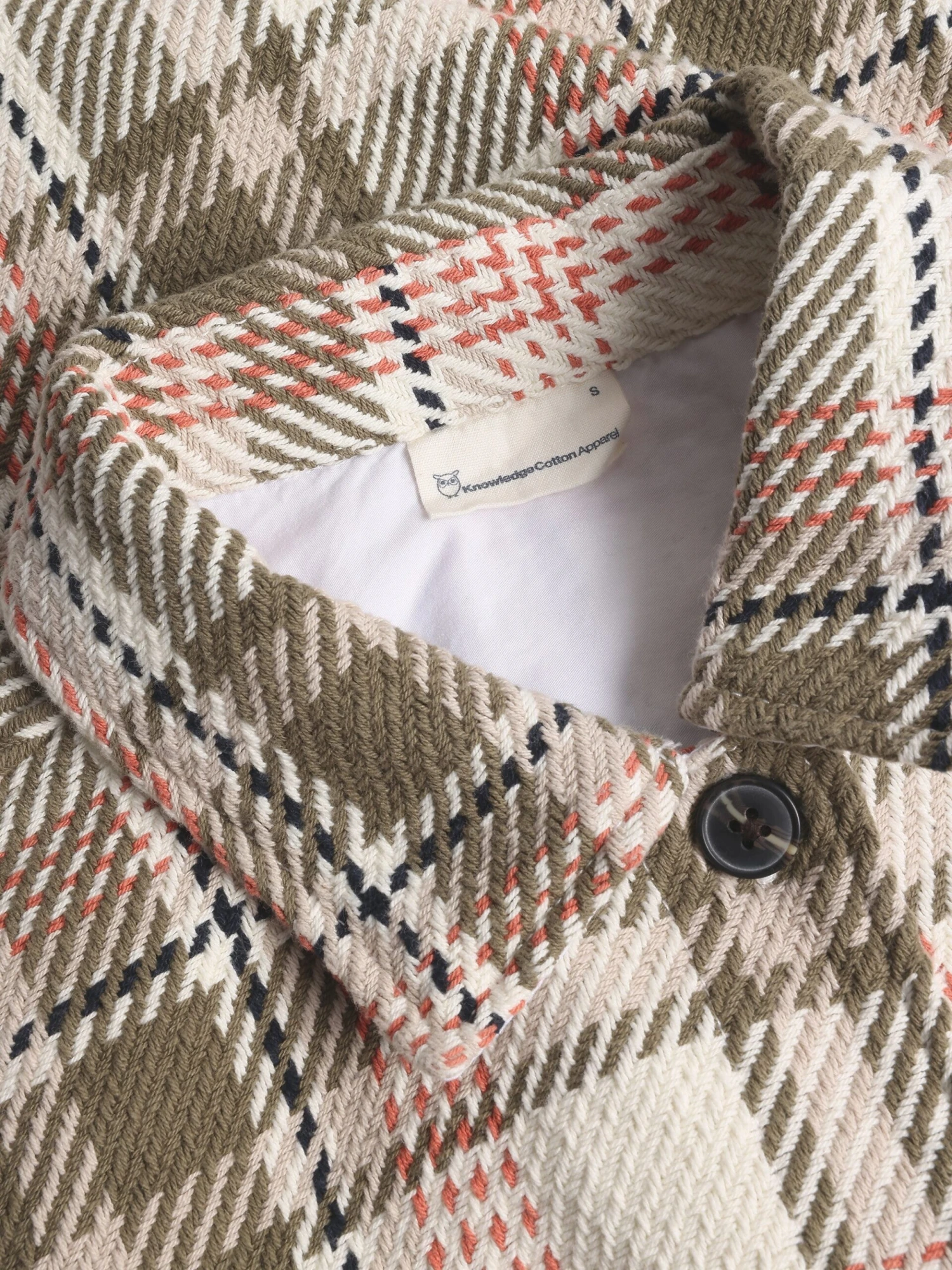 Heavy Flannel Checked Overshirt - GOTS/Vegan - Creme Check 4 Heavy Flannel Checked Overshirt - GOTS/Vegan - Creme Check - Image 2