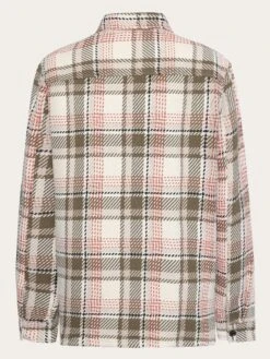 Heavy Flannel Checked Overshirt - GOTS/Vegan - Creme Check 7 Heavy Flannel Checked Overshirt - GOTS/Vegan - Creme Check -Knowledge Cotton Apparel Store Heavy flannel checked overshirt GOTS Vegan Overshirts 2190037 7033 Creme check 2