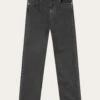 IRIS Mom Mid-rise Rinse Black 5-pocket Cropped Jeans - Rinse Black -Knowledge Cotton Apparel Store IRIS Mom Jeans Rinse Black Denim jeans 2170008 3049 Rinse black 1