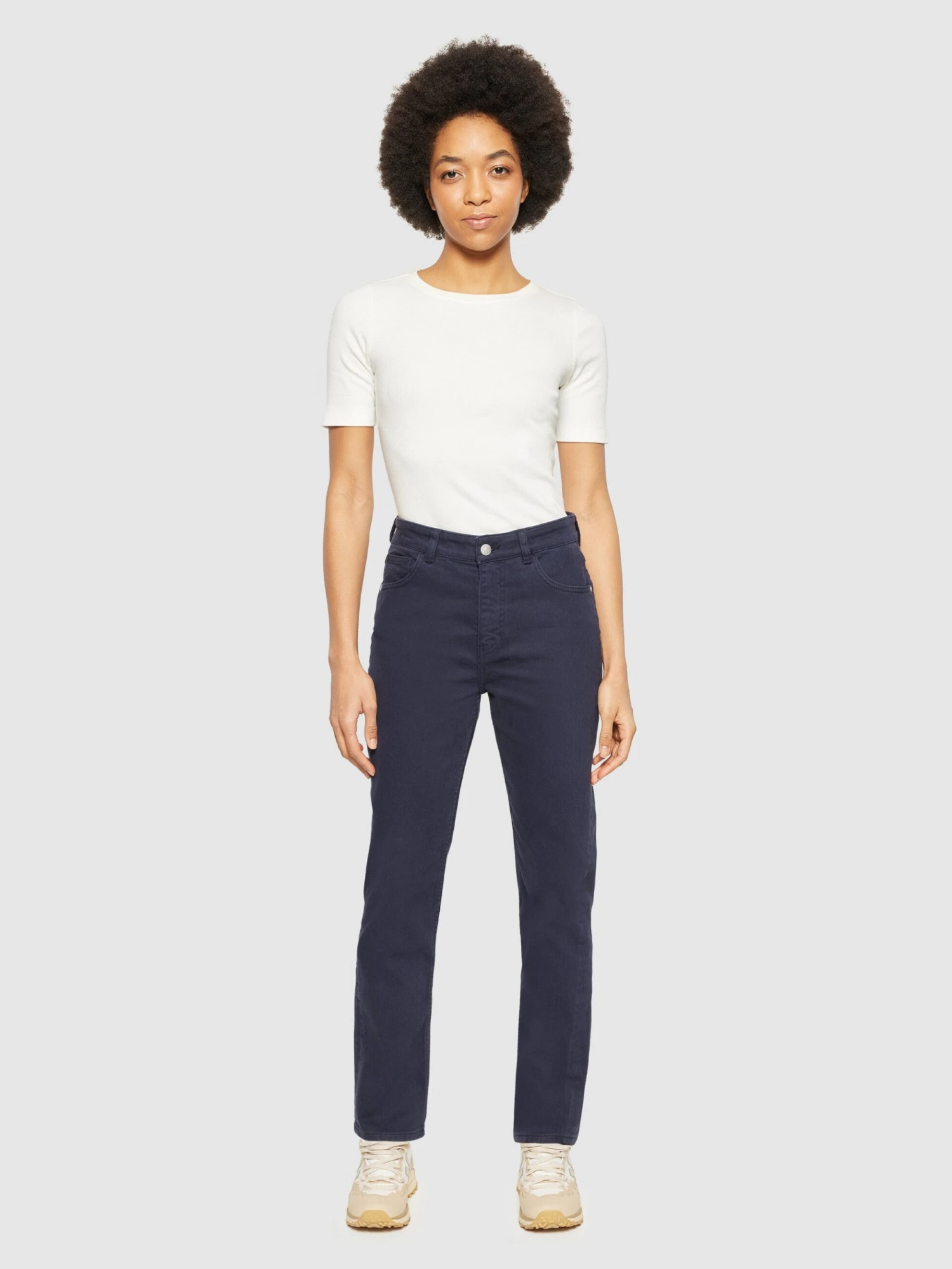 IRIS Mom Mid-rise Garment Dyed Twill 5-pocket Pants - GOTS/Vegan - Night Sky 6 IRIS Mom Mid-rise Garment Dyed Twill 5-pocket Pants - GOTS/Vegan - Night Sky - Image 4