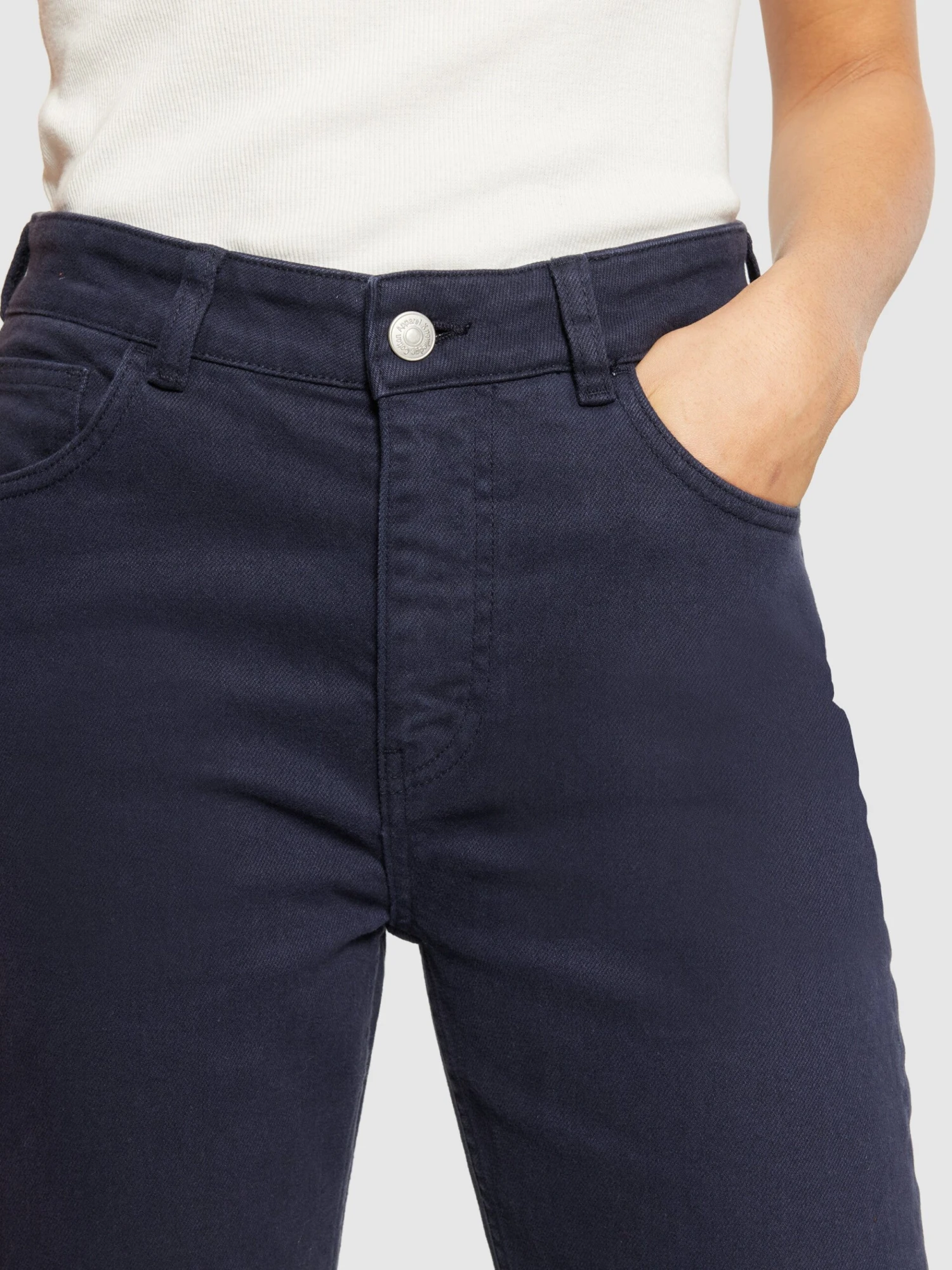 IRIS Mom Mid-rise Garment Dyed Twill 5-pocket Pants - GOTS/Vegan - Night Sky 7 IRIS Mom Mid-rise Garment Dyed Twill 5-pocket Pants - GOTS/Vegan - Night Sky - Image 5