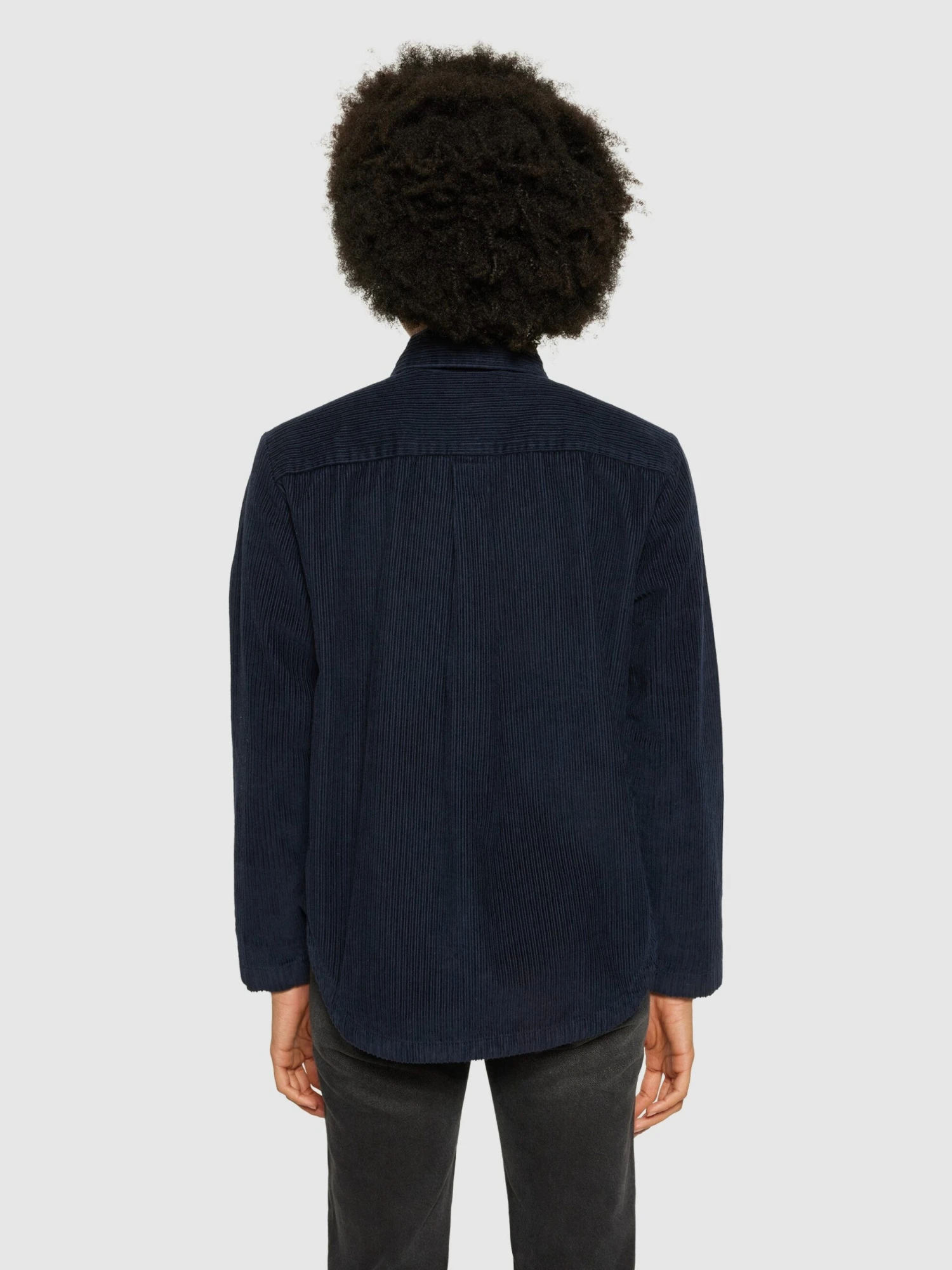 Irregular Corduroy Overshirt- GOTS/Vegan - Night Sky 5 Irregular Corduroy Overshirt- GOTS/Vegan - Night Sky - Image 3