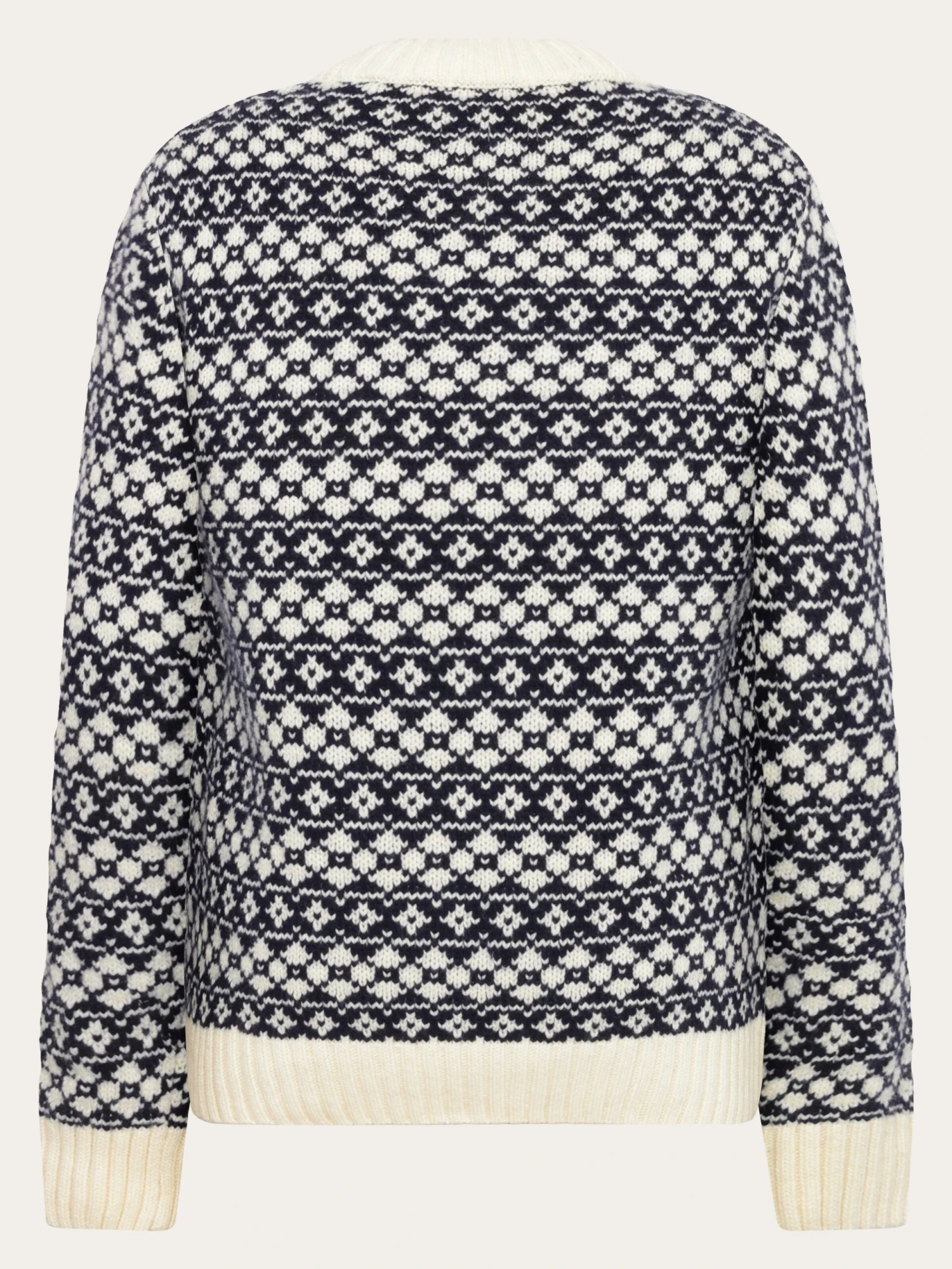 Lambswool Crew Neck Knit RWS - Blue Stripe 5 Lambswool Crew Neck Knit RWS - Blue Stripe - Image 3