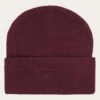 Lambswool Logo Embossed Beanie RWS - Fig -Knowledge Cotton Apparel Store Lambswool Logo Embossed Beanie RWS Hats 4210025 1281 Fig