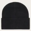Lambswool Logo Embossed Beanie RWS - Black Jet 2 Lambswool Logo Embossed Beanie RWS - Black Jet -Knowledge Cotton Apparel Store Lambswool Logo Embossed Beanie RWS Hats 4210025 1300 Black Jet