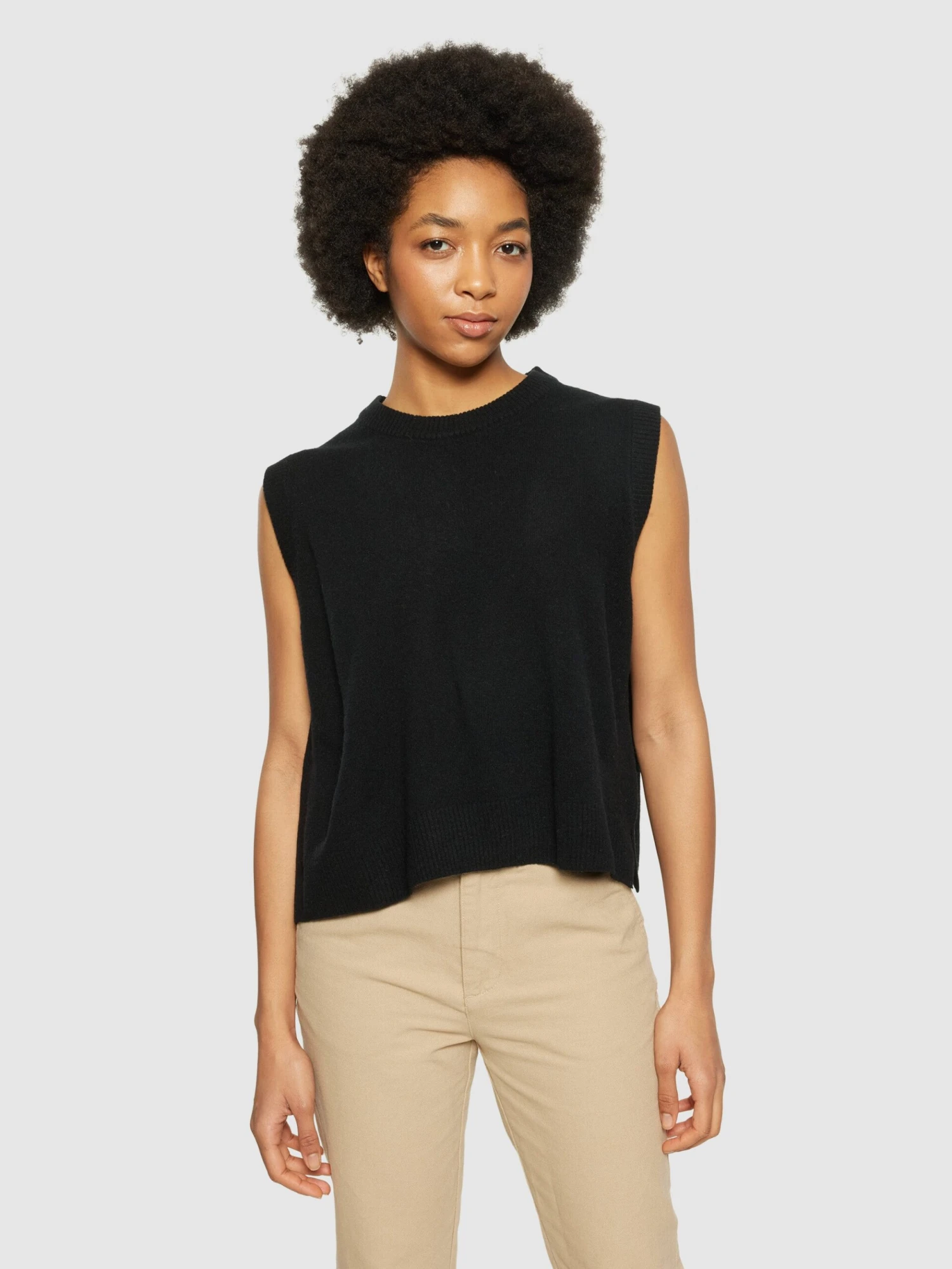 Lambswool Vest - Black Jet 4 Lambswool Vest - Black Jet - Image 2