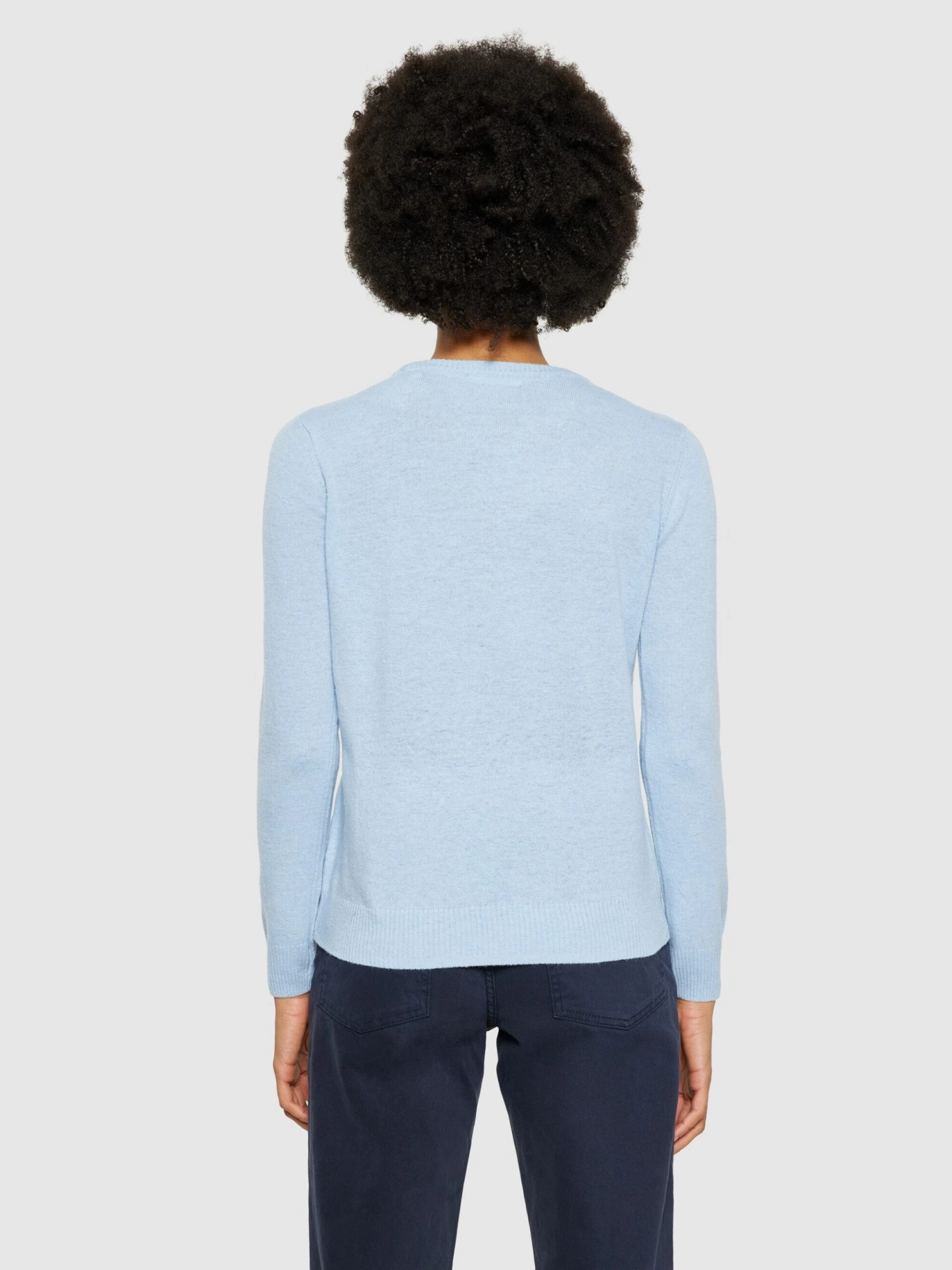 Lambswool Crew Neck - Asley Blue 5 Lambswool Crew Neck - Asley Blue - Image 3
