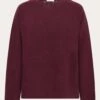 Lambswool Crew Neck Sweater - Fig -Knowledge Cotton Apparel Store Lambswool crew neck sweater Knits 2080090 1281 Fig
