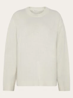 Lambswool Crew Neck Sweater - Egret