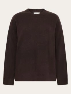 Lambswool Crew Neck Sweater - Chocolate Torte