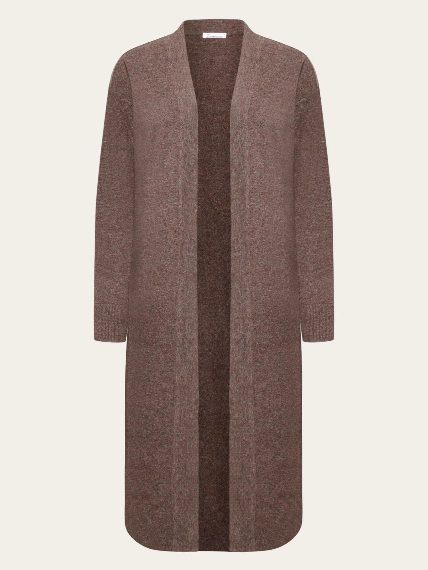Lambswool Long Cardigan - RWS - Demitasse (brown) 3 Lambswool Long Cardigan - RWS - Demitasse (brown)