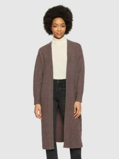 Lambswool Long Cardigan - RWS - Demitasse (brown) 8 Lambswool Long Cardigan - RWS - Demitasse (brown) -Knowledge Cotton Apparel Store Lambswool long cardigan RWS Knits 2080054 1243 Demitasse brown 1