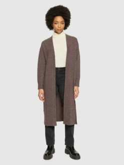 Lambswool Long Cardigan - RWS - Demitasse (brown) 10 Lambswool Long Cardigan - RWS - Demitasse (brown) -Knowledge Cotton Apparel Store Lambswool long cardigan RWS Knits 2080054 1243 Demitasse brown 3