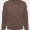 Lambswool Roll Neck - Demitasse (brown) -Knowledge Cotton Apparel Store Lambswool roll neck Knits 800034 1243 Demitasse brown