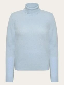 Lambswool Roll Neck - Asley Blue