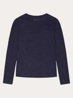 Long Sleeve Linen T-shirt - GOTS/Vegan - Total Eclipse