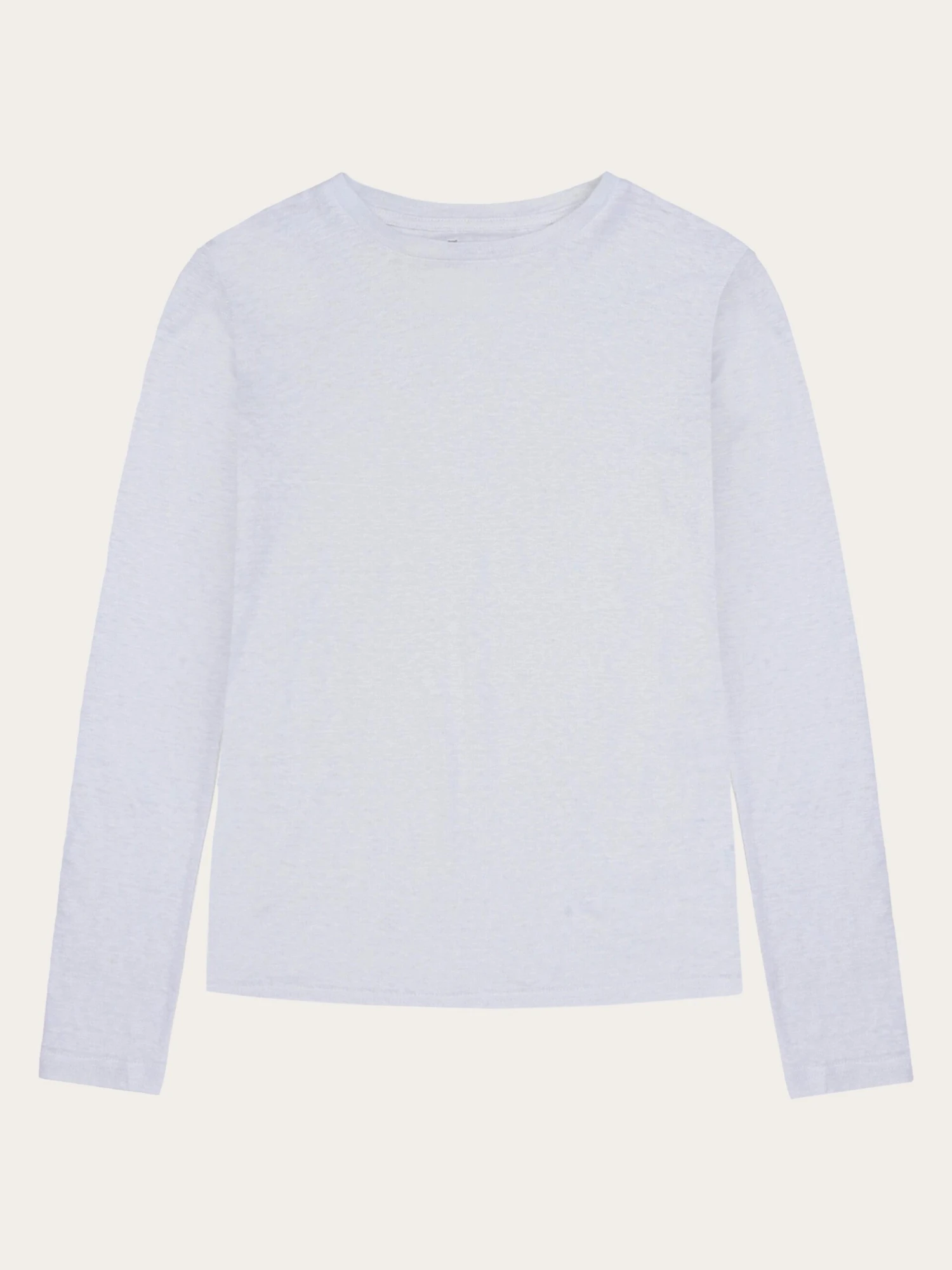 Long Sleeve Linen T-shirt - GOTS/Vegan - Bright White 3 Long Sleeve Linen T-shirt - GOTS/Vegan - Bright White