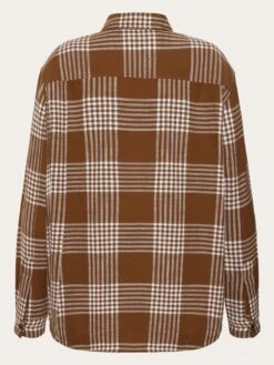 Loose Check Flannel Shirt - GOTS/Vegan - Brown Check 15 Loose Check Flannel Shirt - GOTS/Vegan - Brown Check -Knowledge Cotton Apparel Store Loose check flannel shirt GOTS Vegan Shirts 2090060 7026 Brown check 6
