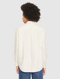 Organic Cotton Flannel Shirt GOTS - Greige -Knowledge Cotton Apparel Store Loose flannel long sleeved shirt Shirts 2090057 1165 Greige 2