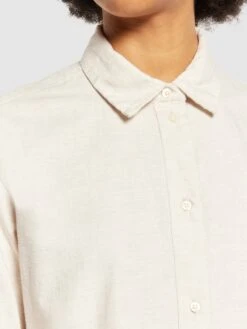 Organic Cotton Flannel Shirt GOTS - Greige -Knowledge Cotton Apparel Store Loose flannel long sleeved shirt Shirts 2090057 1165 Greige 4