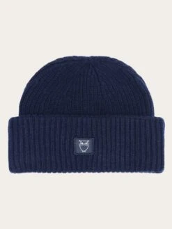 Low Wool Rib Beanie - Total Eclipse 11 Low Wool Rib Beanie - Total Eclipse -Knowledge Cotton Apparel Store Low wool rib beanie Hats 4210008 1001 Total Eclipse 2