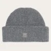 Low Wool Rib Beanie - Dark Grey Melange 2 Low Wool Rib Beanie - Dark Grey Melange -Knowledge Cotton Apparel Store Low wool rib beanie Hats 4210008 1073 Dark Grey Melange 2