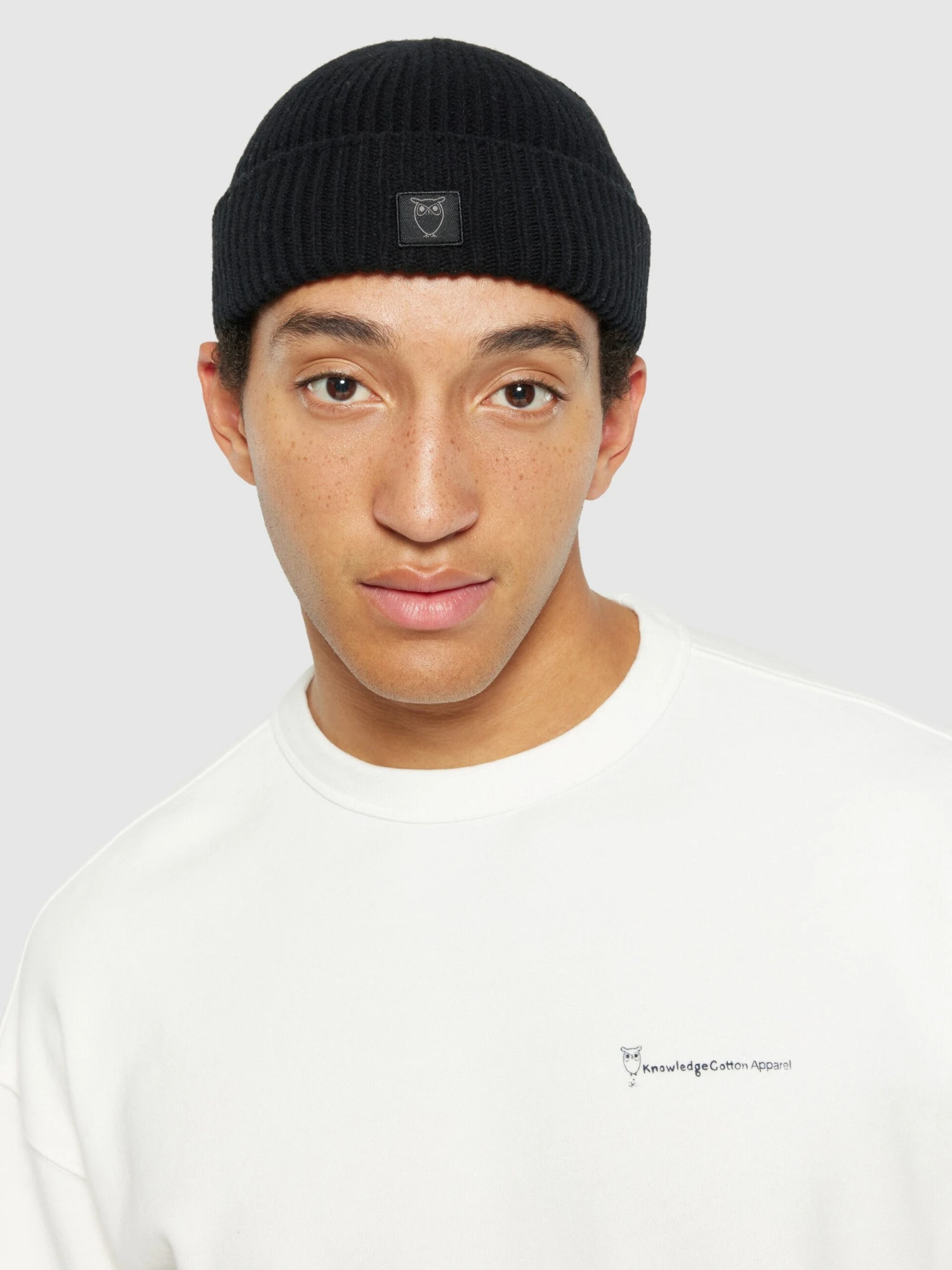 Low Wool Rib Beanie - Black Jet 4 Low Wool Rib Beanie - Black Jet - Image 2