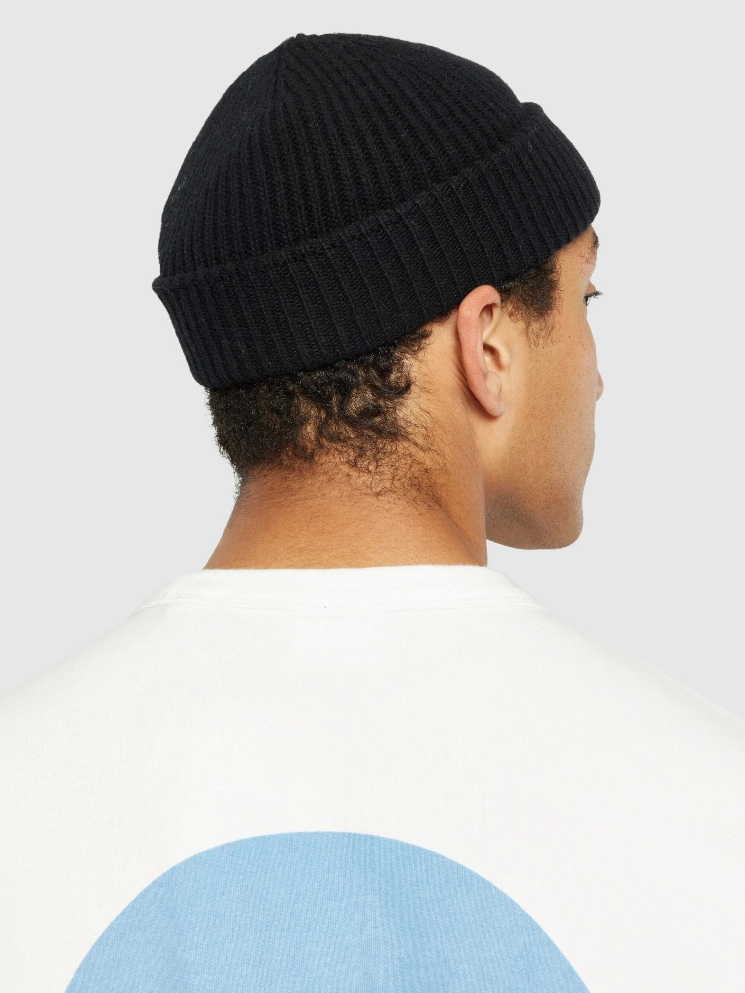 Low Wool Rib Beanie - Black Jet 5 Low Wool Rib Beanie - Black Jet - Image 3