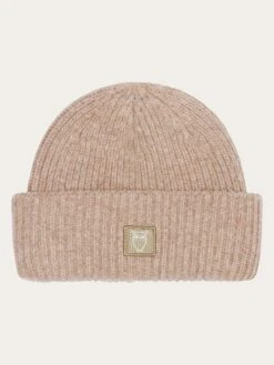 Low Wool Rib Beanie - Kelp Melange