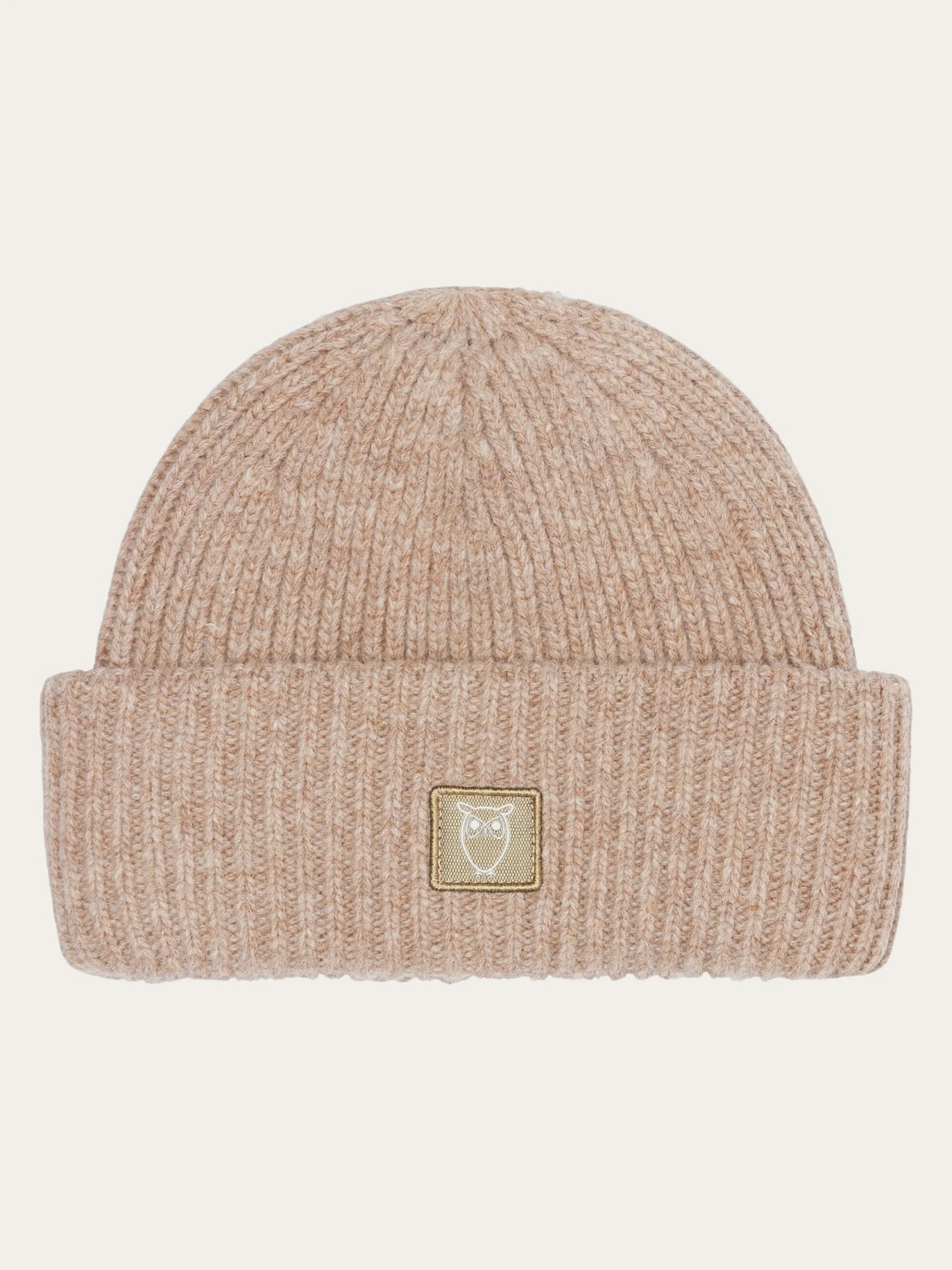 Low Wool Rib Beanie - Kelp Melange 3 Low Wool Rib Beanie - Kelp Melange