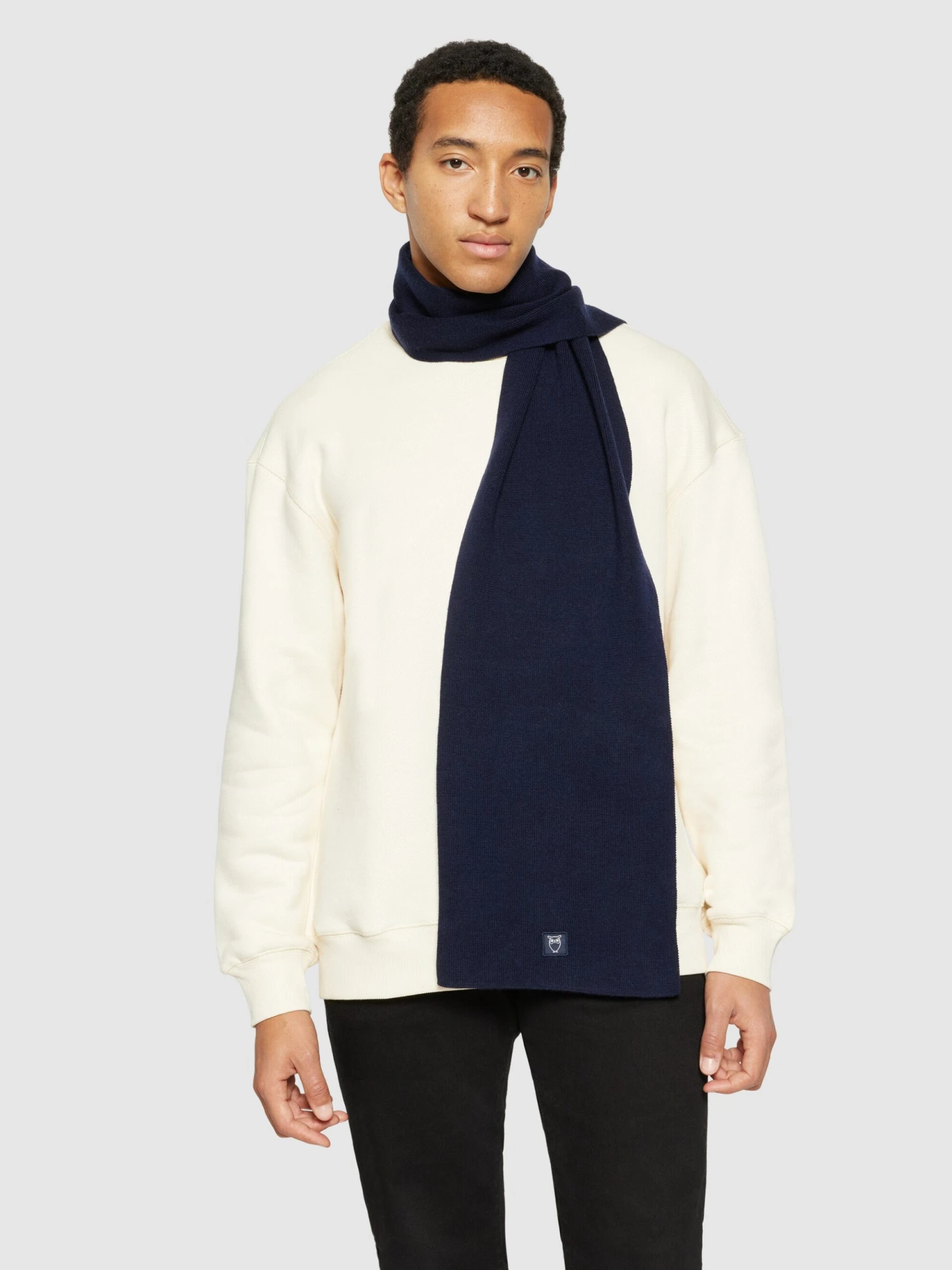 Merino Badge Scarf - Total Eclipse 4 Merino Badge Scarf - Total Eclipse - Image 2