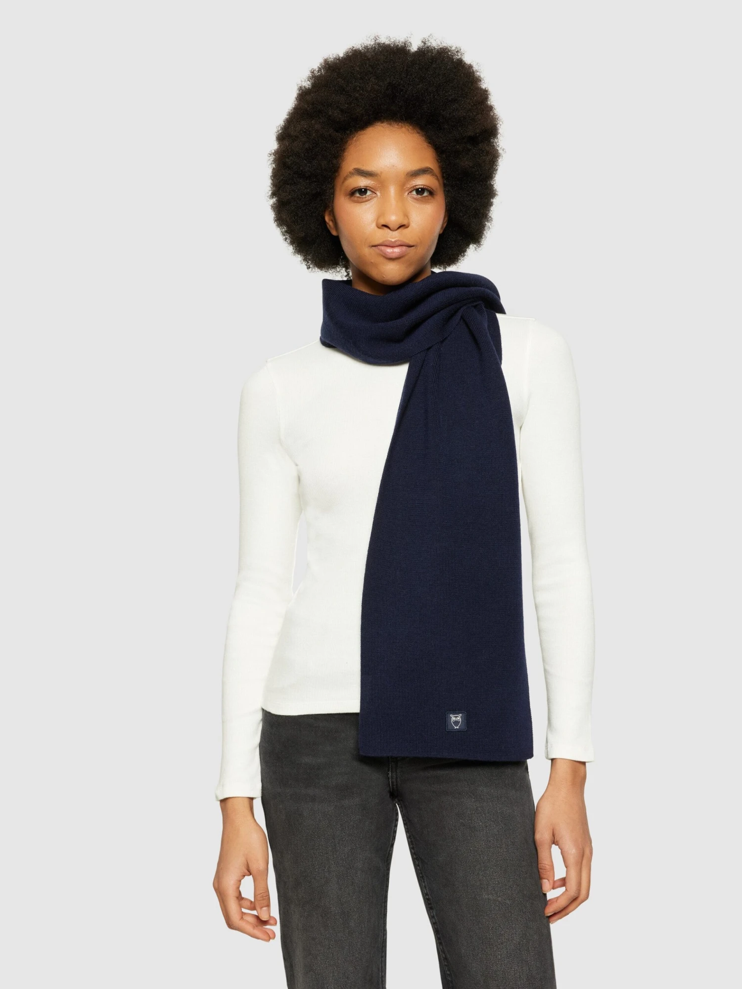 Merino Badge Scarf - Total Eclipse 5 Merino Badge Scarf - Total Eclipse - Image 3