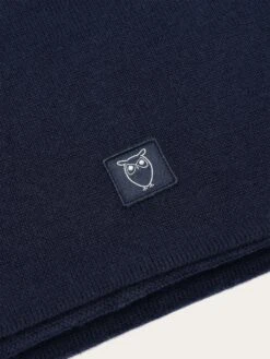 Merino Badge Scarf - Total Eclipse 9 Merino Badge Scarf - Total Eclipse -Knowledge Cotton Apparel Store Merino Wool Scarf RWS Scarfs 4220004 1001 Total Eclipse 3