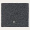 Merino Badge Scarf - Dark Grey Melange 1 Merino Badge Scarf - Dark Grey Melange -Knowledge Cotton Apparel Store Merino Wool Scarf RWS Scarfs 4220004 1073 Dark Grey Melange