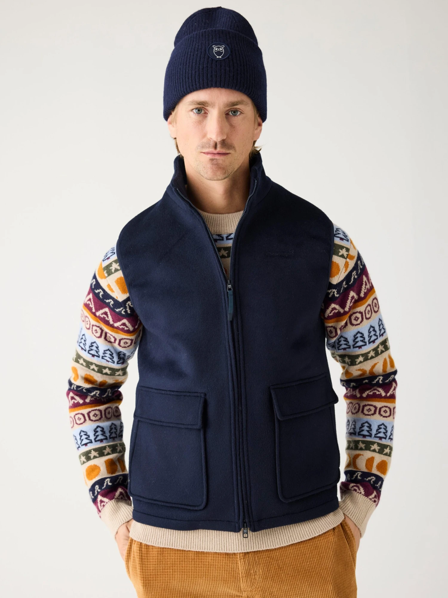 Merino Wool Vest - GRS - Night Sky 4 Merino Wool Vest - GRS - Night Sky - Image 2