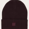 Merino Double Layer Badge Beanie - Fig 2 Merino Double Layer Badge Beanie - Fig -Knowledge Cotton Apparel Store Merino double layer badge beanie Hats 4210022 1281 Fig
