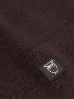Knowledge Cotton Apparel Store -Knowledge Cotton Apparel Store Merino double layer badge beanie Hats 4210022 1487 Chocolate Torte 1