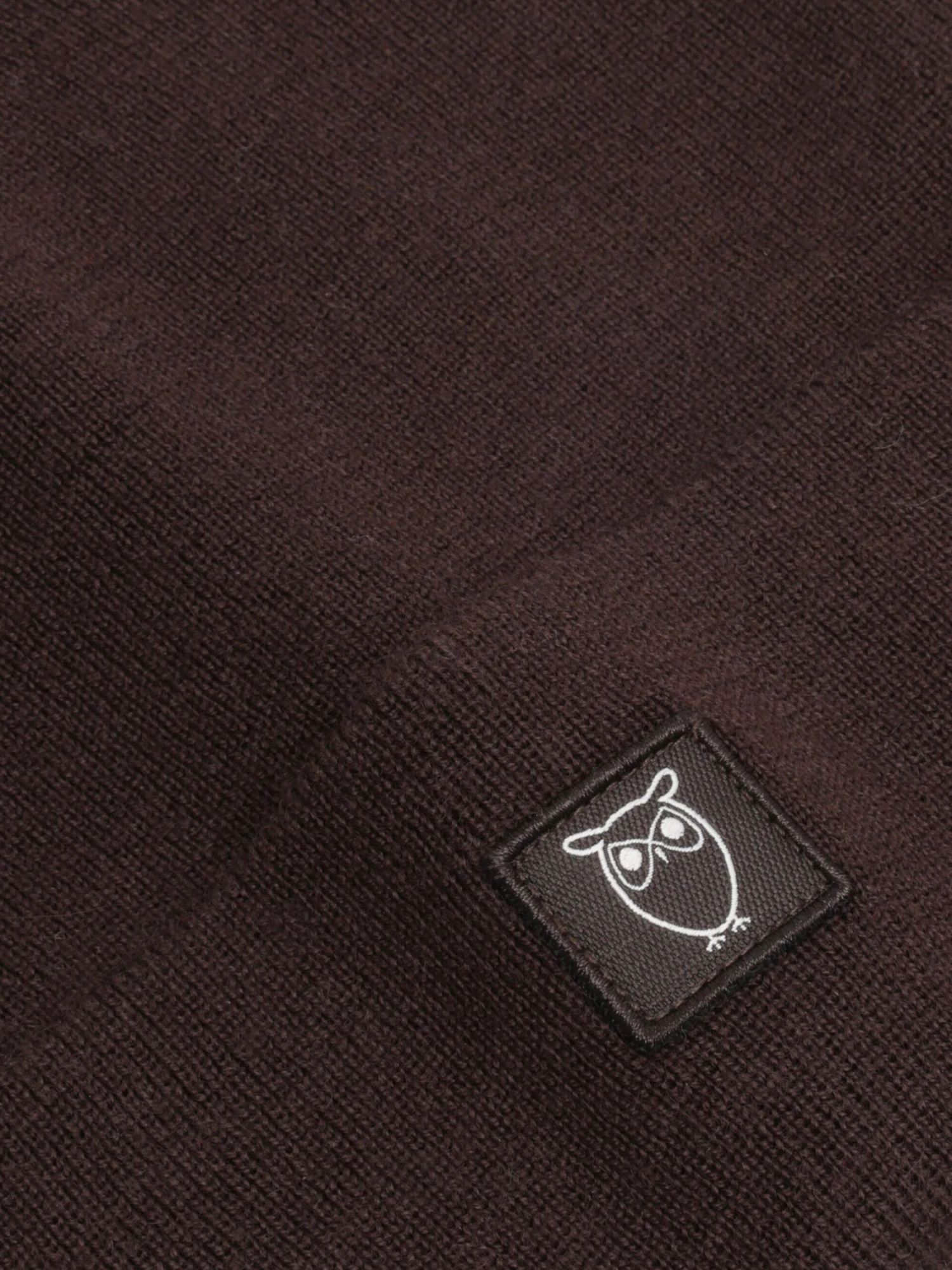 Merino Double Layer Badge Beanie - Chocolate Torte 4 Merino Double Layer Badge Beanie - Chocolate Torte - Image 2