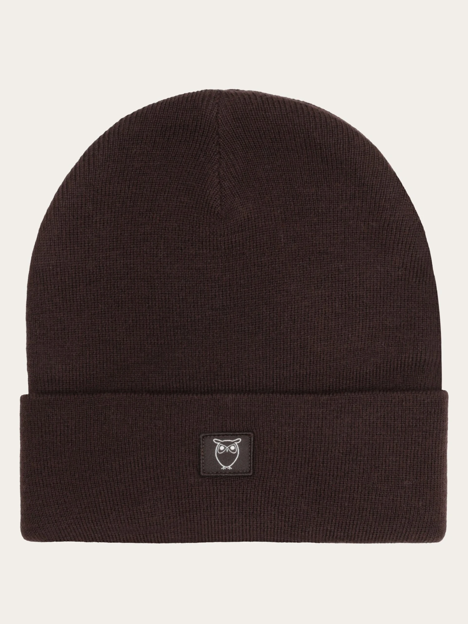 Merino Double Layer Badge Beanie - Chocolate Torte 3 Merino Double Layer Badge Beanie - Chocolate Torte