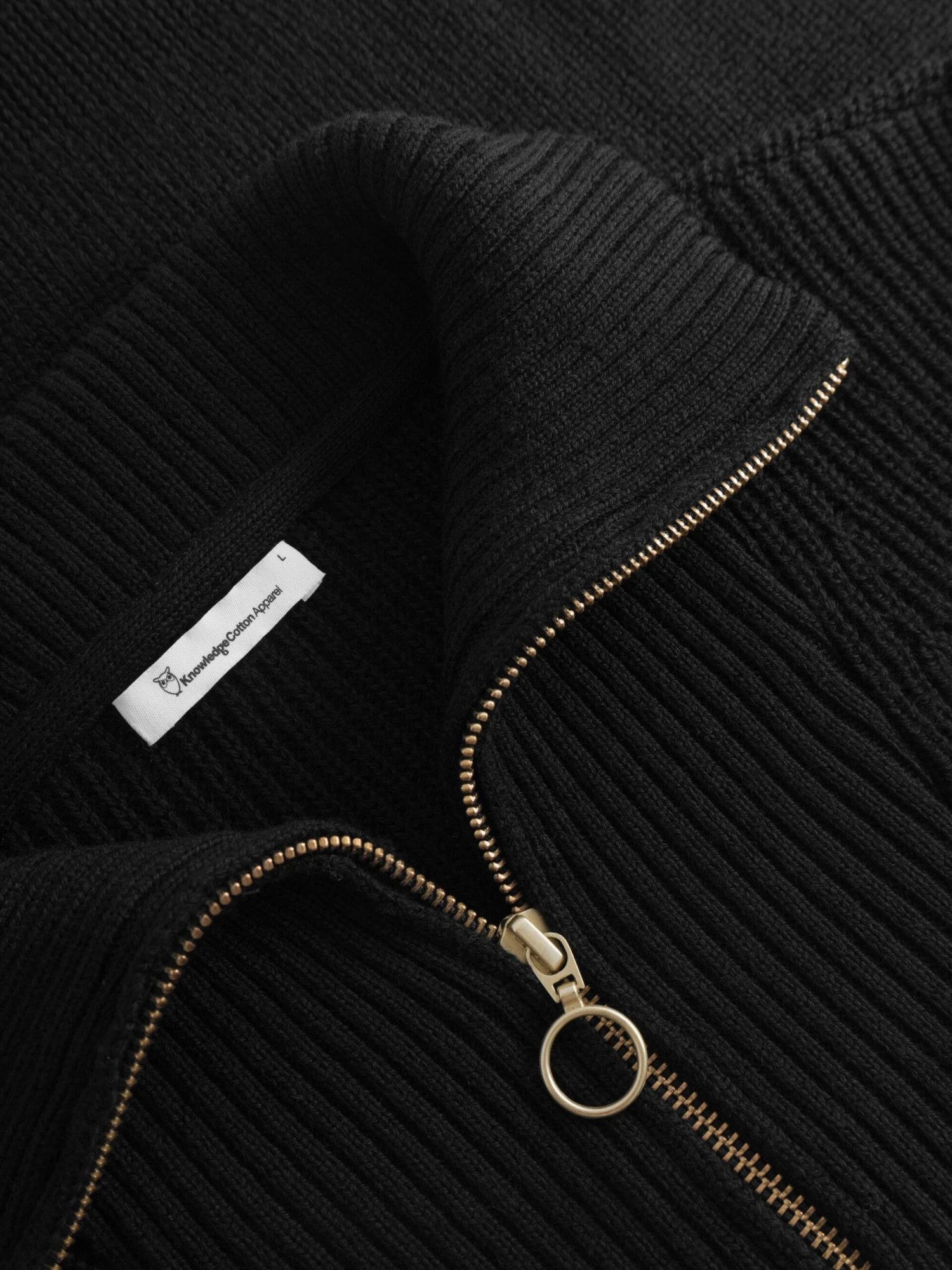 Merino Half Zip High Neck - Black Jet 8 Merino Half Zip High Neck - Black Jet - Image 6