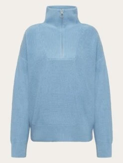 Merino Half Zip High Neck - Glacier Lake