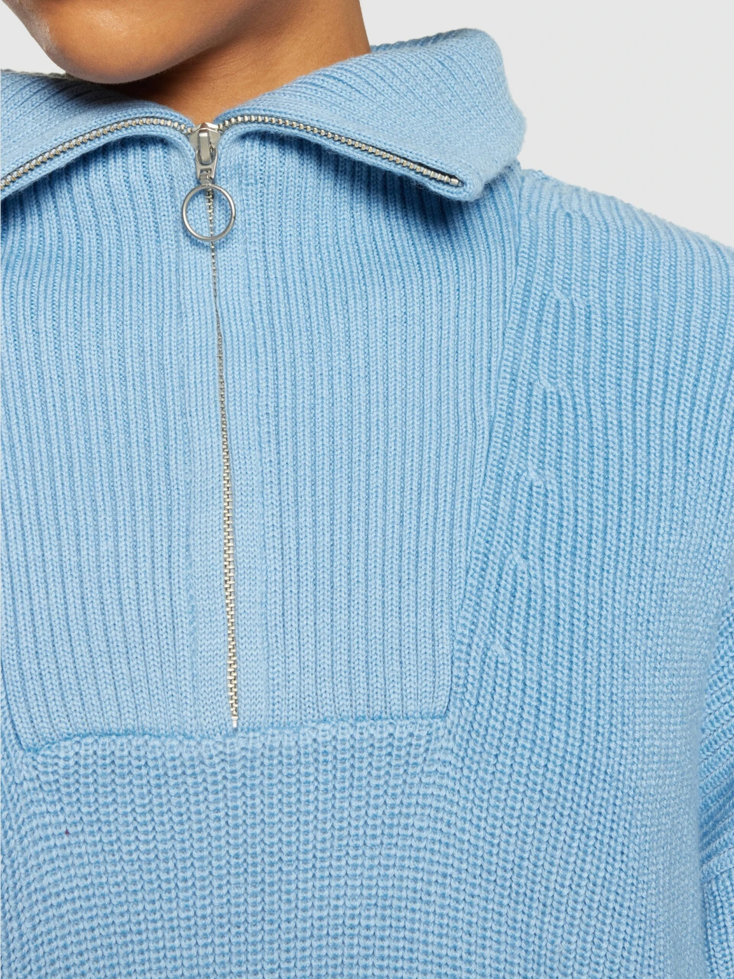 Merino Half Zip High Neck - Glacier Lake 7 Merino Half Zip High Neck - Glacier Lake - Image 5