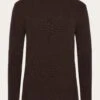 Merino Rib Mock Neck Long Sleeve T-shirt - Chocolate Torte -Knowledge Cotton Apparel Store Merino rib mock neck long sleeve t shirt Knits 2080104 1487 Chocolate Torte