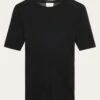 Merino Rib T-shirt - Black Jet 2 Merino Rib T-shirt - Black Jet -Knowledge Cotton Apparel Store Merino rib t shirt T shirts 2010071 1300 Black Jet