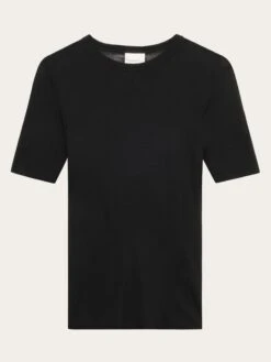 Merino Rib T-shirt - Black Jet