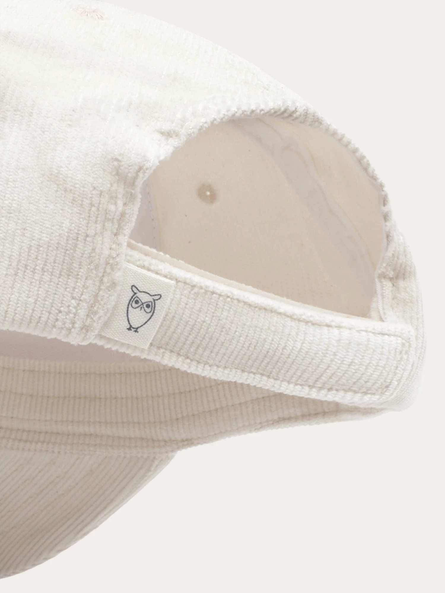 Organic Cotton Corduroy Cap GOTS - Egret 4 Organic Cotton Corduroy Cap GOTS - Egret - Image 2