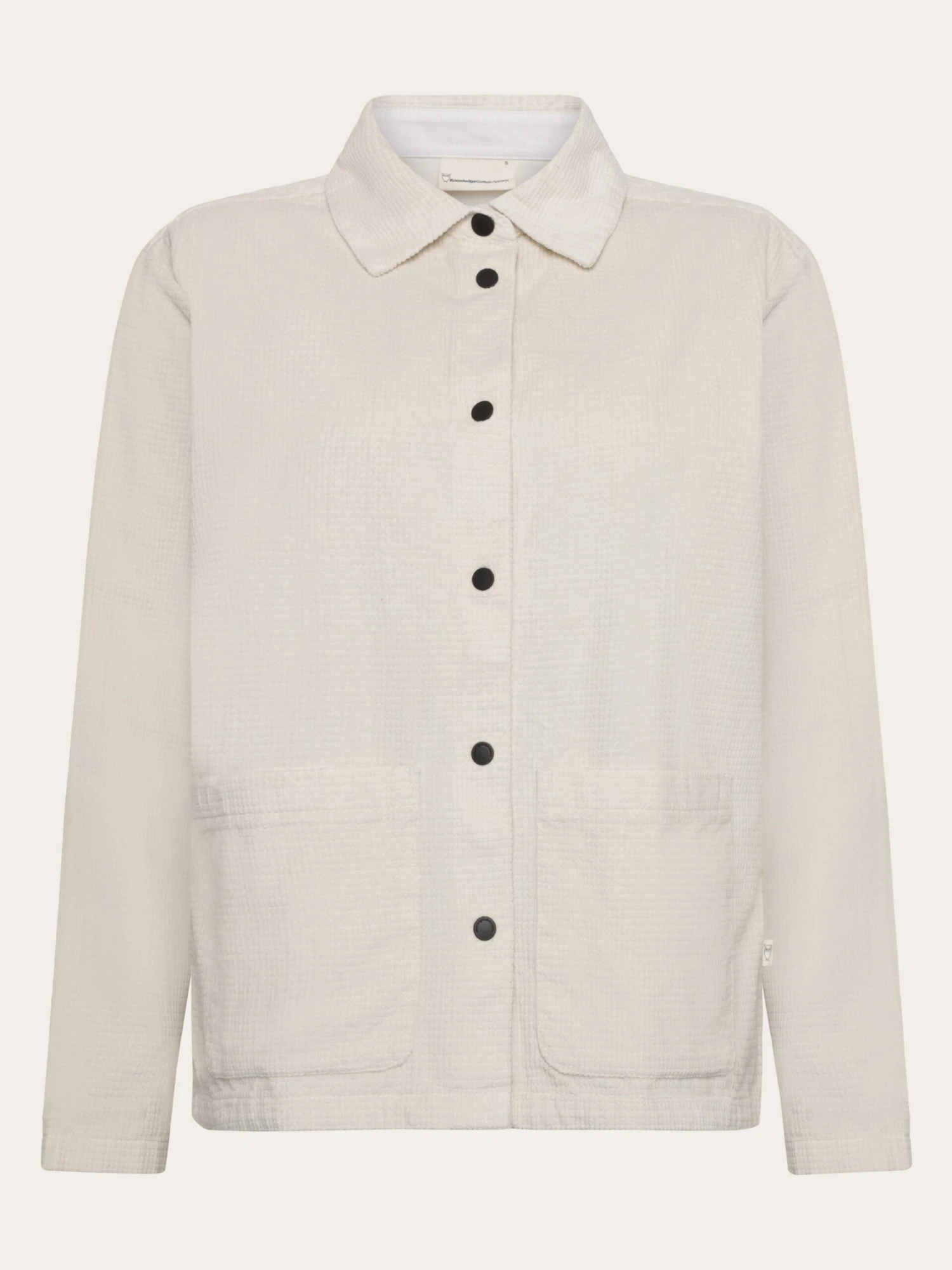 Organic Cotton Corduroy Overshirt GOTS - Egret 3 Organic Cotton Corduroy Overshirt GOTS - Egret